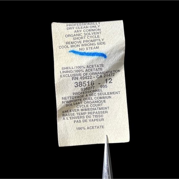 Vintage Jessica McClintock Gunne Sax Size 5 Floral Metallic Strapless‎ Dress USA - Picture 7 of 7